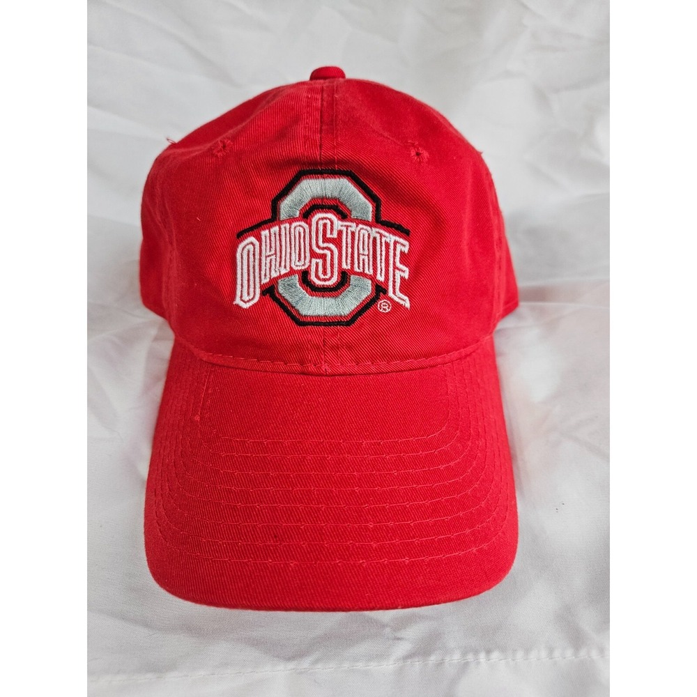 Ohio State Buckeyes Baseball Hat Red Adult Strapback Cotton NCAA Signatures Used